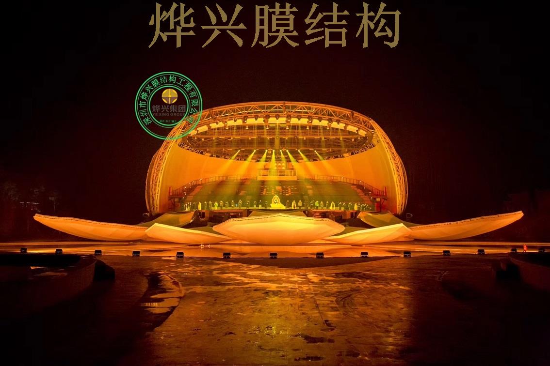 云浮蓮花PTFE膜結(jié)構(gòu)旋轉(zhuǎn)舞臺(tái) (3)